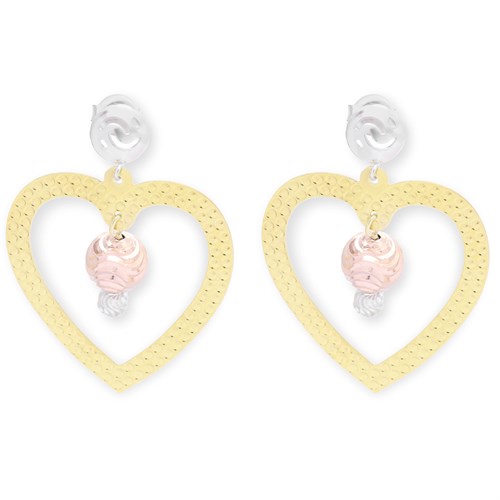 Bông Tai Bạc Nữ Đính Đá Mạ Vàng 18K AvaJi AVJ.E000142.00 Màu Vàng