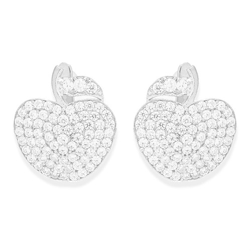 Bông Tai Bạc Nữ Đính Đá Mạ Vàng Trắng AvaJi AVJ.E000145.00 Màu Bạc