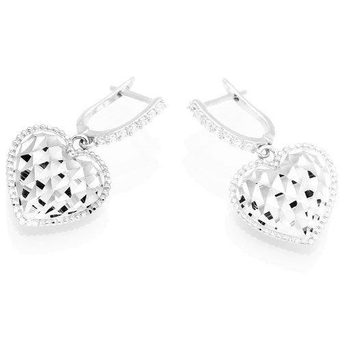 Bông Tai Bạc Nữ Mạ Vàng Trắng AvaJi AVJ.E000158.00 Màu Bạc