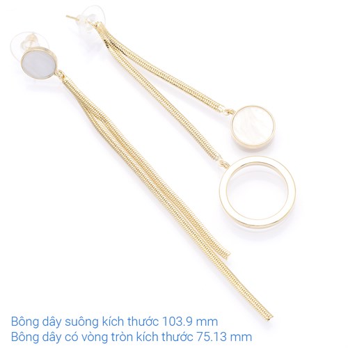Bông Tai Hợp Kim Nữ Đính Đá AvaJi AVJ.E000194.00