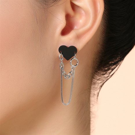 Bông Tai Hợp Kim Nữ Đính Đá AvaJi AVJ.E000226.00 Màu Bạc