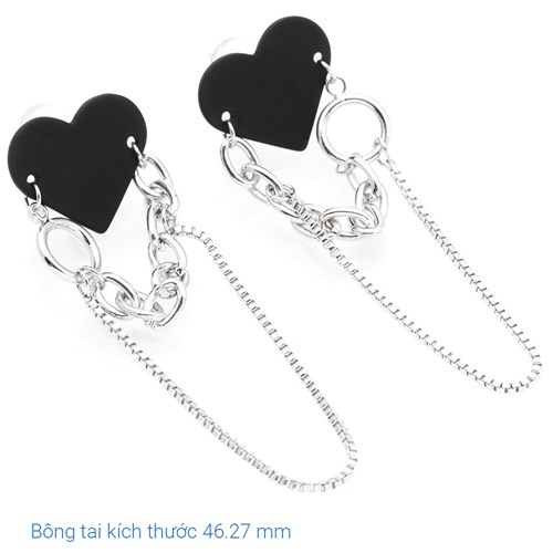 Bông Tai Hợp Kim Nữ Đính Đá AvaJi AVJ.E000226.00 Màu Bạc