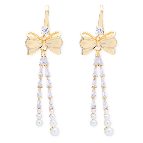 Bông Tai Hợp Kim Nữ Đính Đá AvaJi AVJ.E000236.00 Màu Vàng