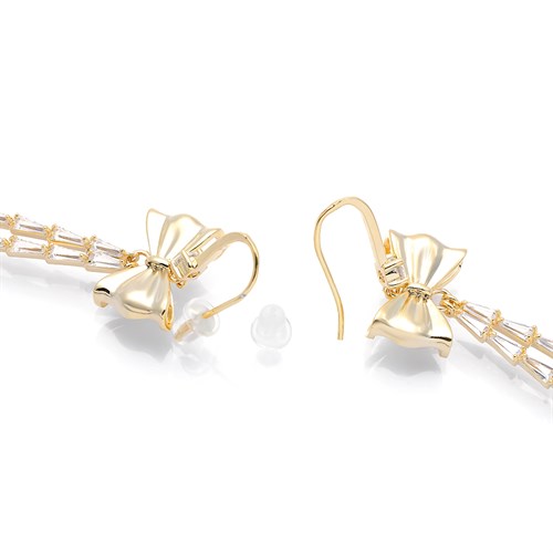 Bông Tai Hợp Kim Nữ Đính Đá AvaJi AVJ.E000236.00 Màu Vàng