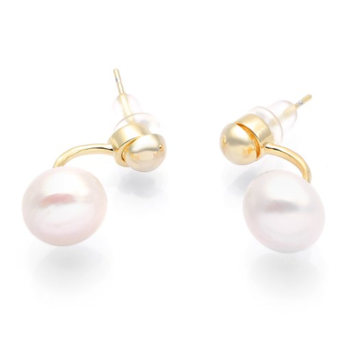 Bông Tai Hợp Kim Nữ Ngọc Trai AvaJi AVJ.E000244.00 Màu Vàng