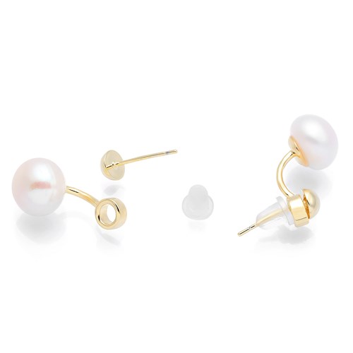 Bông Tai Hợp Kim Nữ Ngọc Trai AvaJi AVJ.E000244.00 Màu Vàng