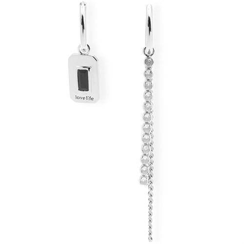 Bông Tai Hợp Kim Nữ Đính Đá AvaJi AVJ.E000255.00 Màu Bạc