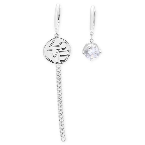 Bông Tai Hợp Kim Nữ Đính Đá AvaJi AVJ.E000257.00 Màu Bạc