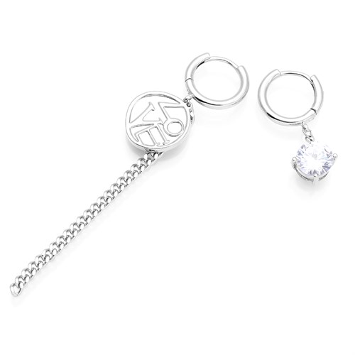 Bông Tai Hợp Kim Nữ Đính Đá AvaJi AVJ.E000257.00 Màu Bạc