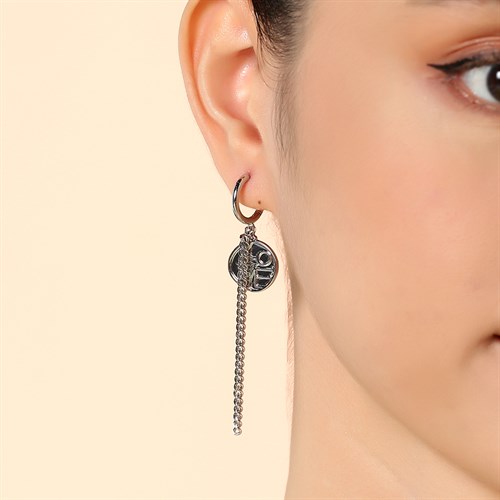 Bông Tai Hợp Kim Nữ Đính Đá AvaJi AVJ.E000257.00 Màu Bạc