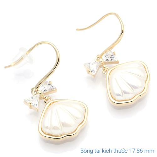 Bông Tai Hợp Kim Nữ Đính Đá AvaJi AVJ.E000258.00 Màu Vàng