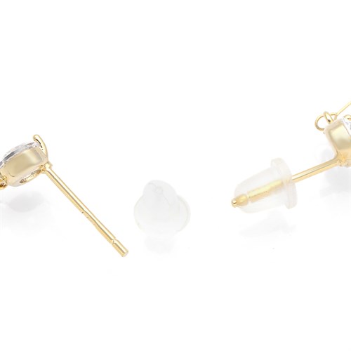 Bông Tai Hợp Kim Nữ Đính Đá AvaJi AVJ.E000267.00 Màu Vàng