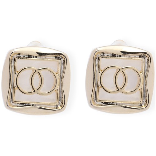 Bông Tai Hợp Kim Nữ Đính Đá AvaJi AVJ.E000274.00 Màu Vàng