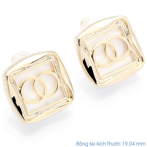 Bông Tai Hợp Kim Nữ Đính Đá AvaJi AVJ.E000274.00 Màu Vàng