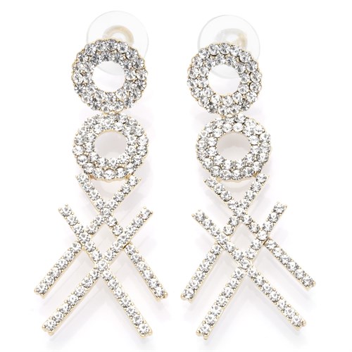 Bông Tai Hợp Kim Nữ Đính Đá AvaJi AVJ.E000285.00 Màu Bạc