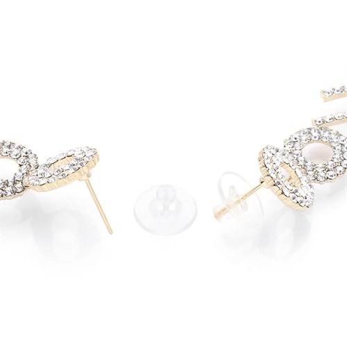 Bông Tai Hợp Kim Nữ Đính Đá AvaJi AVJ.E000285.00 Màu Bạc