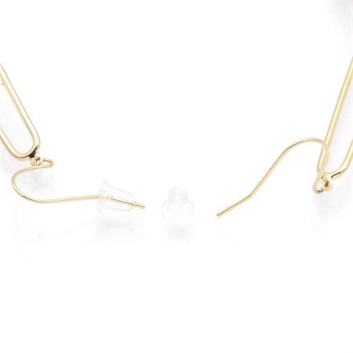 Bông Tai Hợp Kim Nữ Đính Đá AvaJi AVJ.E000287.00 Màu Vàng