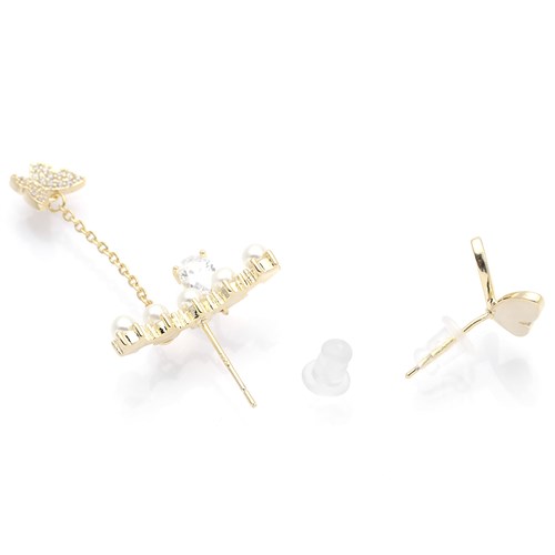 Bông Tai Hợp Kim Nữ Đính Đá AvaJi AVJ.E000295.00 Màu Vàng