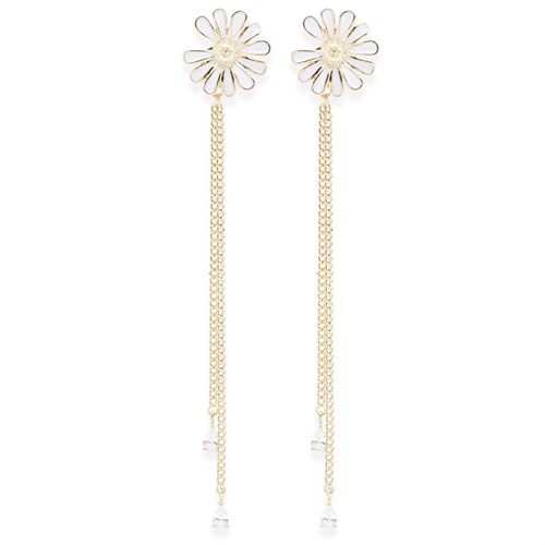 Bông Tai Hợp Kim Nữ Đính Đá AvaJi AVJ.E000306.00 Màu Vàng