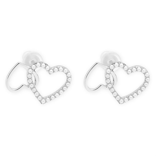 Bông Tai Hợp Kim Nữ Đính Đá AvaJi AVJ.E000315.00 Màu Bạc