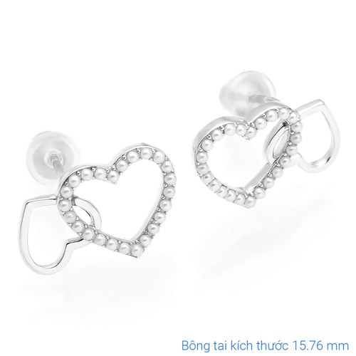Bông Tai Hợp Kim Nữ Đính Đá AvaJi AVJ.E000315.00 Màu Bạc