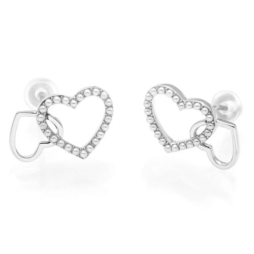 Bông Tai Hợp Kim Nữ Đính Đá AvaJi AVJ.E000315.00 Màu Bạc