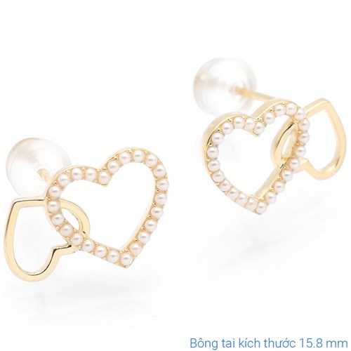 Bông Tai Hợp Kim Nữ Đính Đá AvaJi AVJ.E000316.00 Màu Vàng