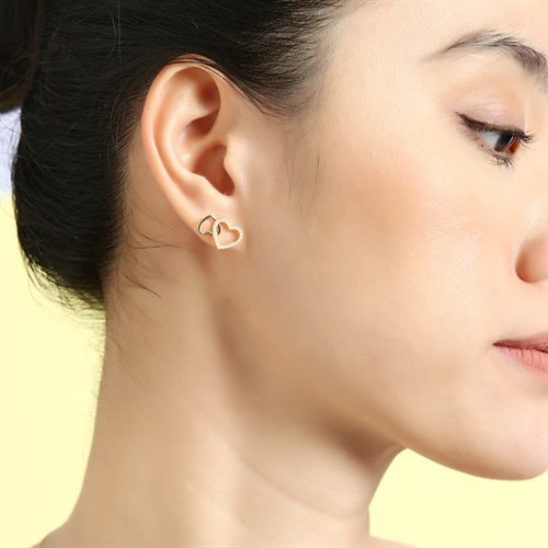 Bông Tai Hợp Kim Nữ Đính Đá AvaJi AVJ.E000316.00 Màu Vàng