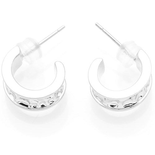 Bông Tai Hợp Kim Nữ Đính Đá AvaJi AVJ.E000337.00 Màu Bạc
