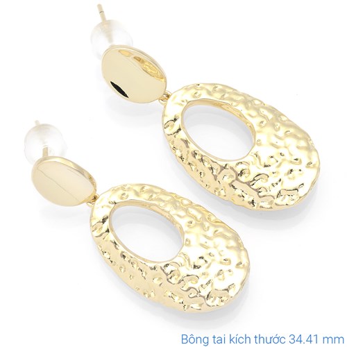 Bông Tai Hợp Kim Nữ Đính Đá AvaJi AVJ.E000344.00 Màu Vàng