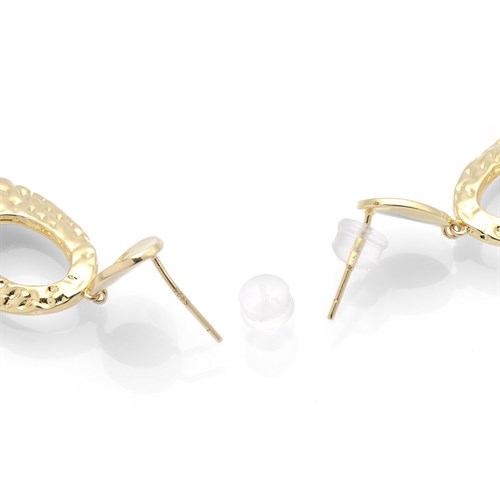 Bông Tai Hợp Kim Nữ Đính Đá AvaJi AVJ.E000344.00 Màu Vàng