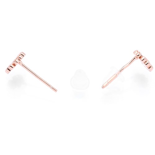 Bông Tai Hợp Kim Nữ Đính Đá AvaJi AVJ.E000350.00 Màu Vàng Hồng