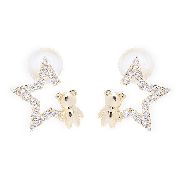 Bông Tai Hợp Kim Nữ Đính Đá AvaJi AVJ.E000352.00