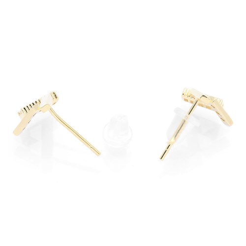 Bông Tai Hợp Kim Nữ Đính Đá AvaJi AVJ.E000355.00 Màu Vàng