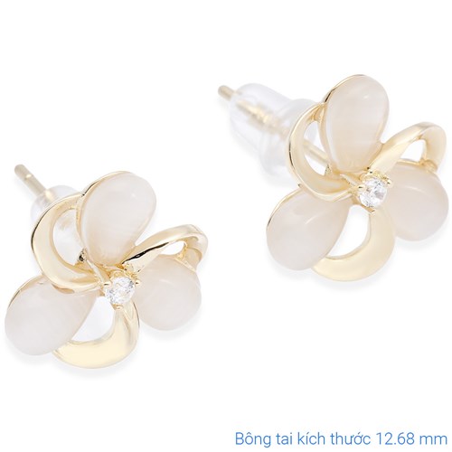 Bông Tai Hợp Kim Nữ Đính Đá AvaJi AVJ.E000370.00 Màu Vàng