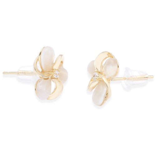 Bông Tai Hợp Kim Nữ Đính Đá AvaJi AVJ.E000370.00 Màu Vàng