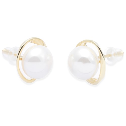 Bông Tai Hợp Kim Nữ Ngọc Trai AvaJi AVJ.E000375.00 Màu Vàng