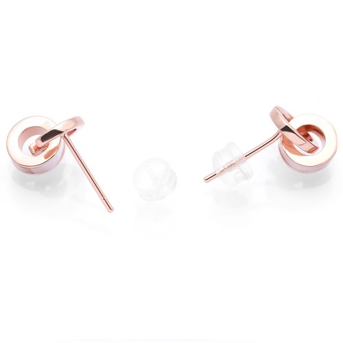 Bông Tai Hợp Kim Nữ Đính Đá AvaJi AVJ.E000391.00 Màu Vàng Hồng