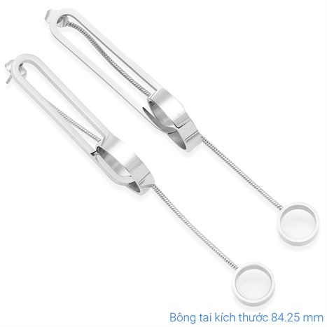 Bông Tai Hợp Kim Nữ AvaJi AVJ.E000396.00 Màu Bạc