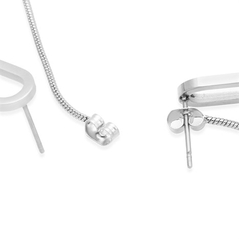 Bông Tai Hợp Kim Nữ AvaJi AVJ.E000396.00 Màu Bạc