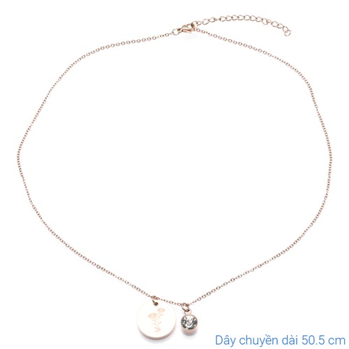 Dây Chuyền Hợp Kim Nữ AvaJi Đính Đá AVJ.N000032.00 Màu Vàng