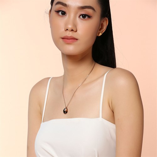 Dây Chuyền Hợp Kim Nữ AvaJi Đính Đá AVJ.N000032.00 Màu Vàng