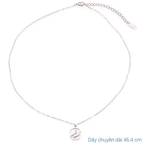 Dây Chuyền Hợp Kim Nữ AvaJi Đính Đá AVJ.N000037.00 Màu Vàng