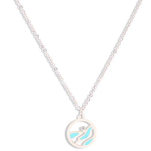 Dây Chuyền Hợp Kim Nữ AvaJi Đính Đá AVJ.N000037.00 Màu Vàng