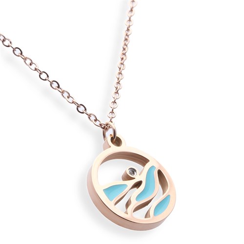 Dây Chuyền Hợp Kim Nữ AvaJi Đính Đá AVJ.N000037.00 Màu Vàng