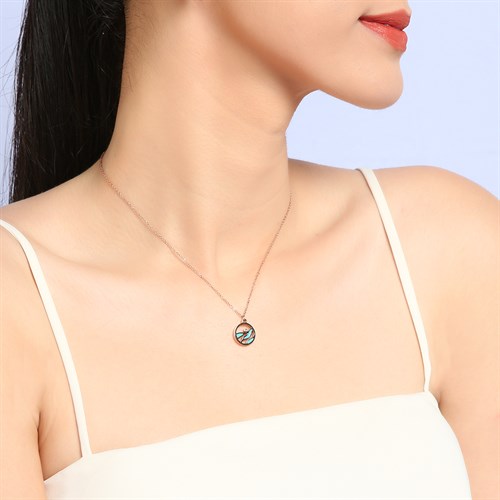 Dây Chuyền Hợp Kim Nữ AvaJi Đính Đá AVJ.N000037.00 Màu Vàng