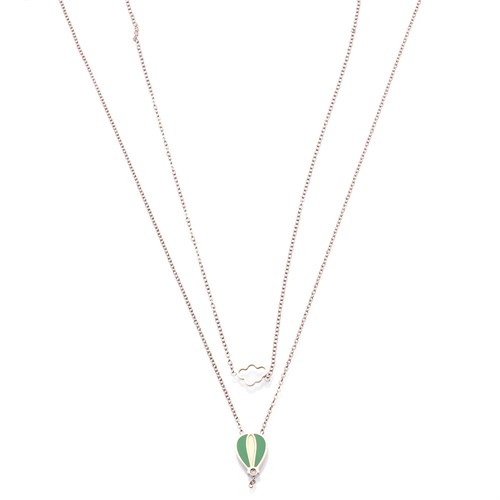 Dây Chuyền Hợp Kim Nữ AvaJi Đính Đá AVJ.N000041.00 Màu Vàng