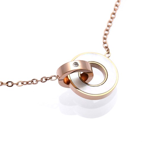 Dây Chuyền Hợp Kim Nữ AvaJi Đính Đá AVJ.N000042.00 Màu Vàng