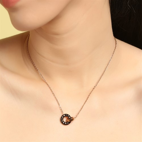 Dây Chuyền Hợp Kim Nữ AvaJi Đính Đá AVJ.N000042.00 Màu Vàng