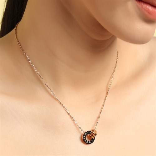 Dây Chuyền Hợp Kim Nữ AvaJi Đính Đá AVJ.N000042.00 Màu Vàng